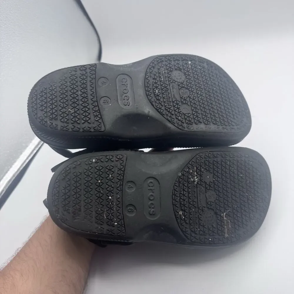 Crocs Classic Black Unisex M4 W6 10001-001 - Very Good Used